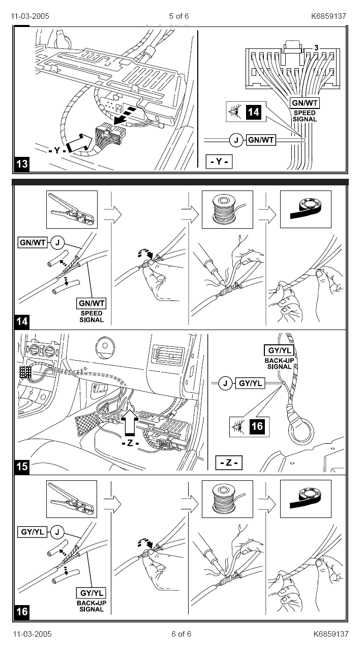 Location of Speed Signal and Reverse Signals