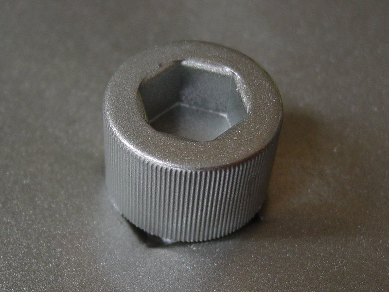 Detail of Socket Head Cap Screws after color coat