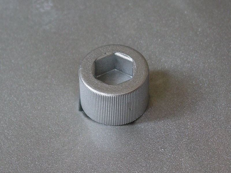 Detail of Socket Head Cap Screws after clear coat