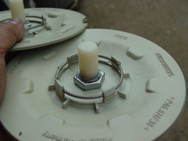 Socket Head Cap Screw and nut in place for measuring