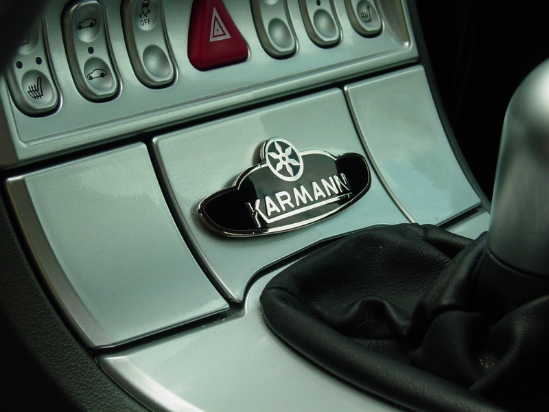 Karmann badge on dash