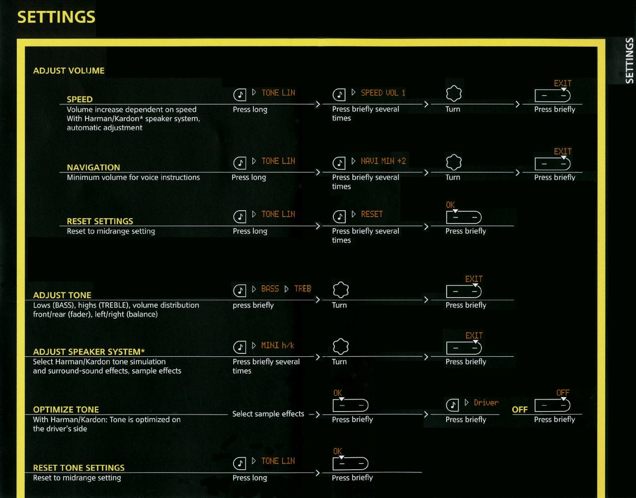Owners Manual - Radio Boost CD - Settings