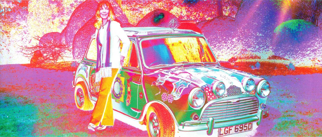 Olivia Harrison with Mini Cooper S