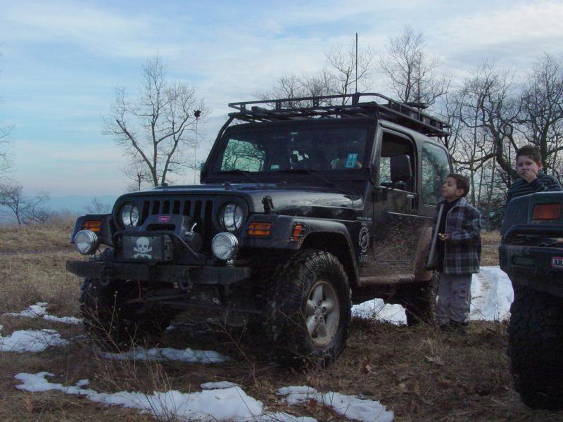 Kids with TJ on Meadow Knob - Click to Enlarge
