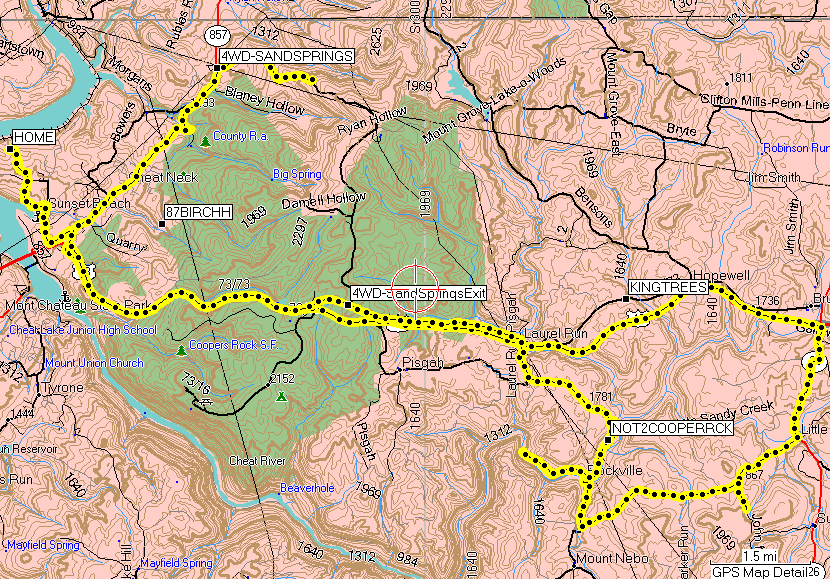 Sand Springs and Bruceton Mills