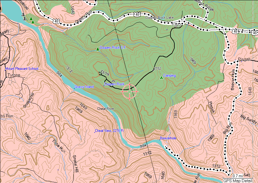 Beaver Hole GPS Track Legend - Click to Enlarge