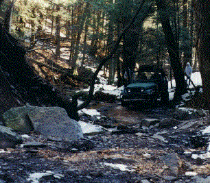 Fisher approach to Kephart Run waterfall climb
