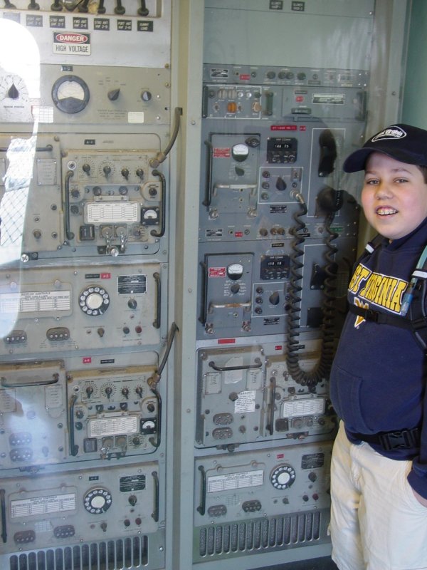 Ted in Radio Room aboard U.S.S. Laffey