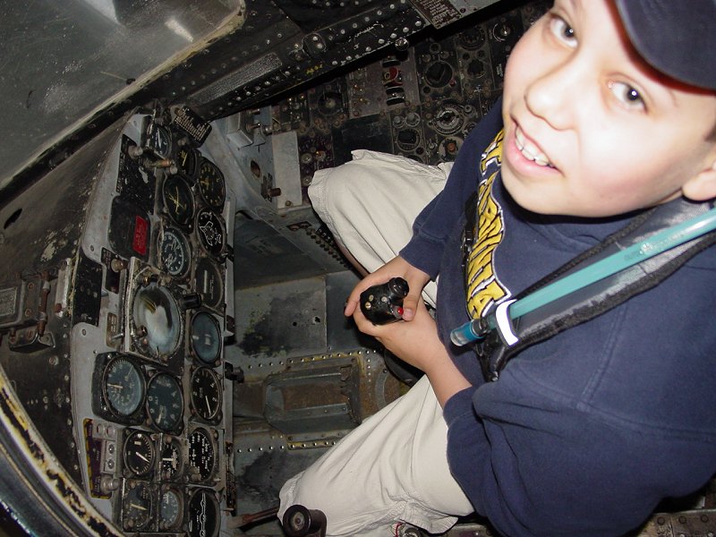 Ted in the F9F Cougar aboard the USS Yorktown