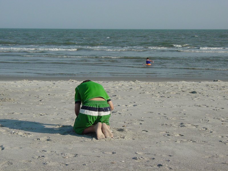 Tom at Folly Beach near Sumter Drive