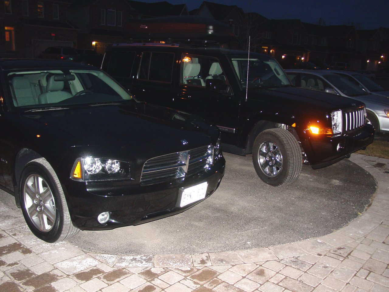 Cliff and Anna's Challenger and our Jeep