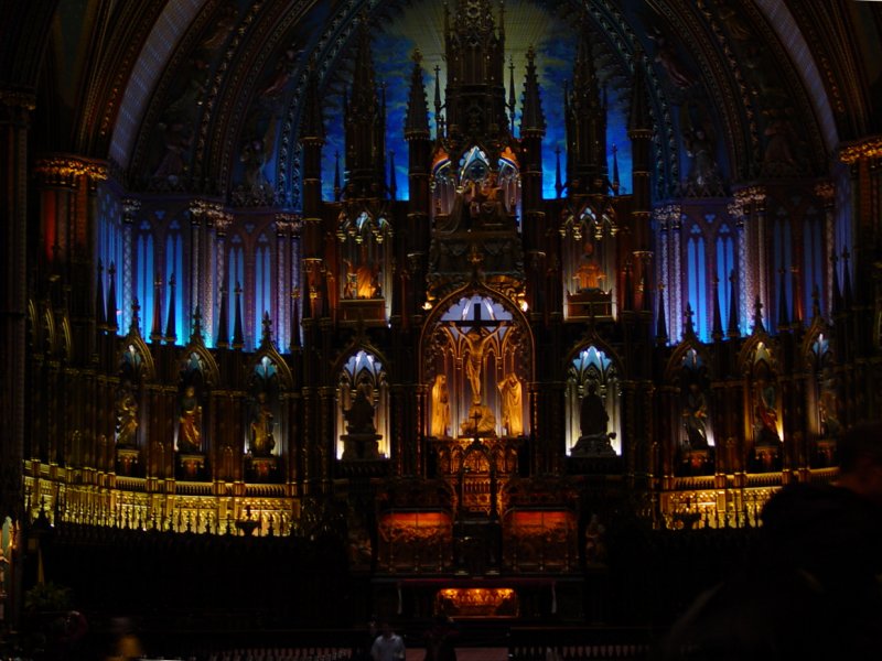 Interior of Notre Dame Basilica Montreal