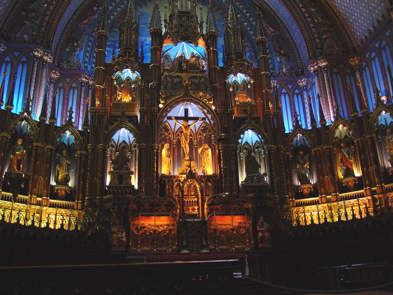 Interior of Notre Dame Basilica Montreal
