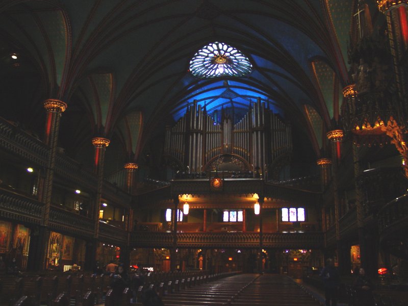 Interior of Notre Dame Basilica Montreal