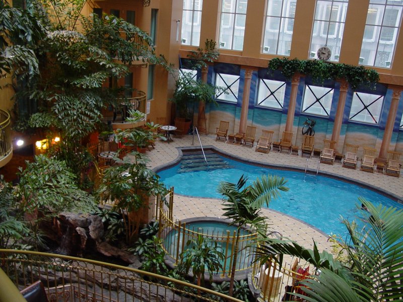 Indoor atrium at Palace Royale