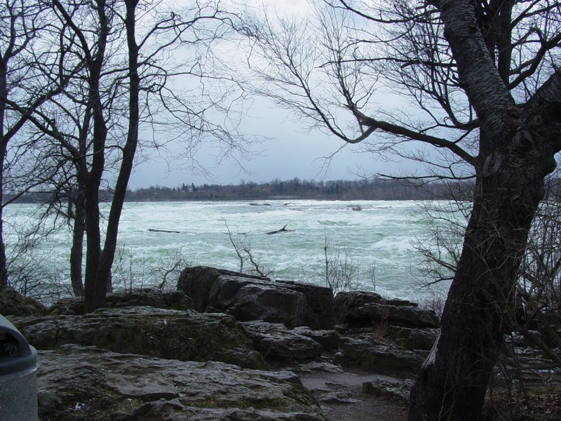 View off little island of Goat Island