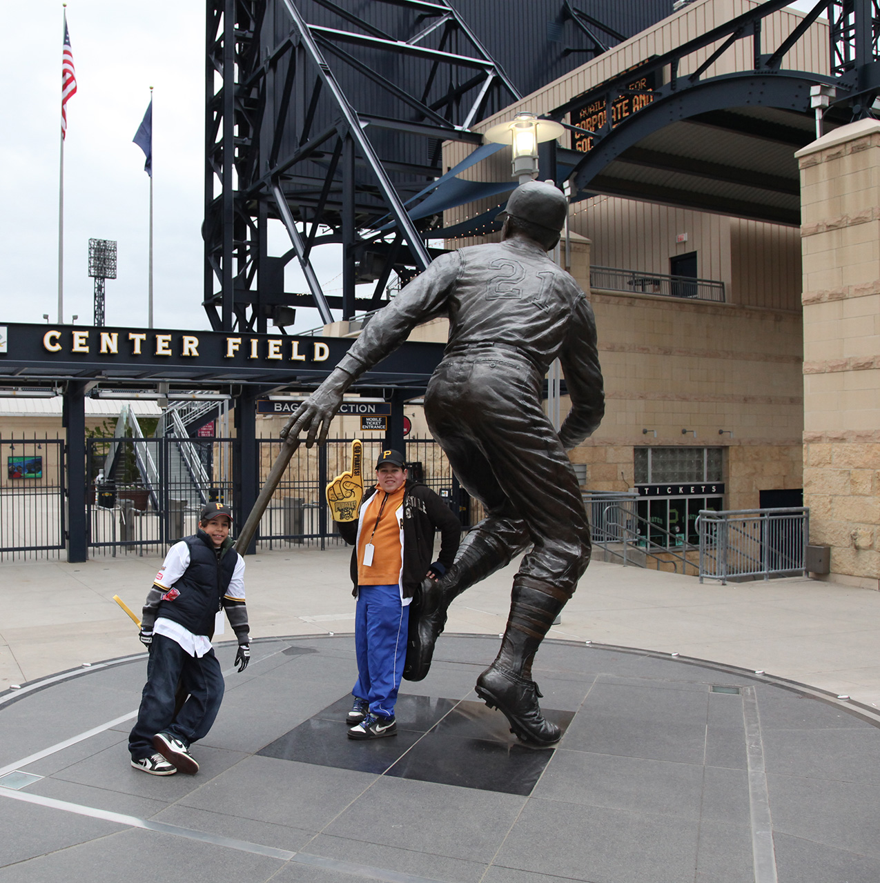 Click to Enlarge - Kids outside Stadium