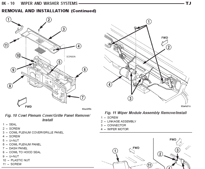 Wiper Motor R&R