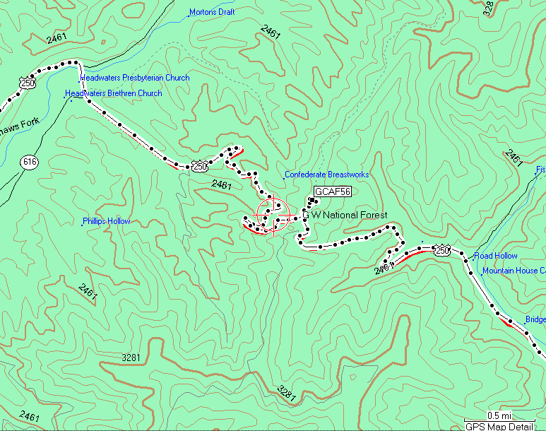 Confederate Breastworks Cache