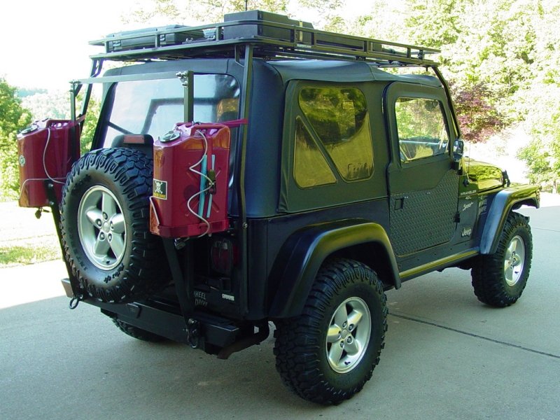 Soft Top and Gas Can Rack install