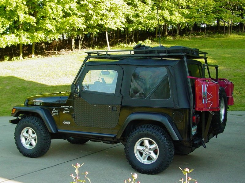 Soft Top and Gas Can Rack install