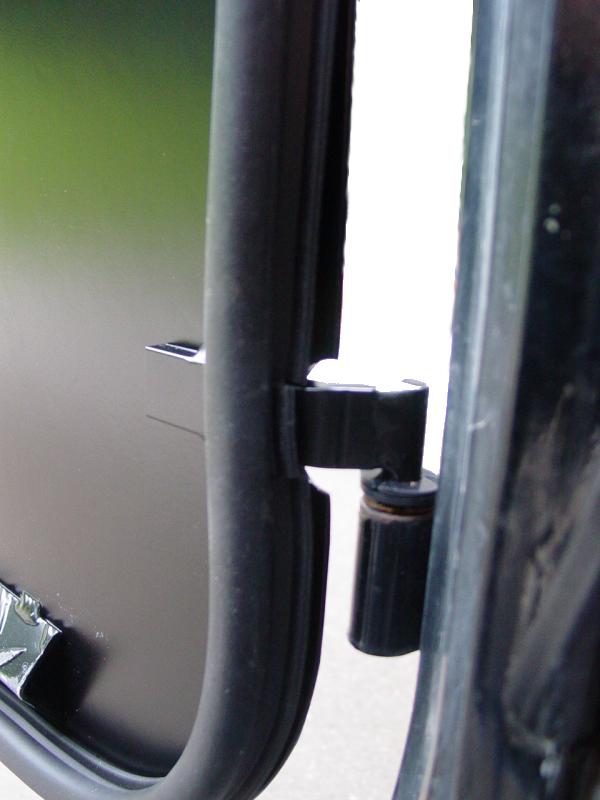 Inside of door hinge area and weather stripping - Click to Enlarge