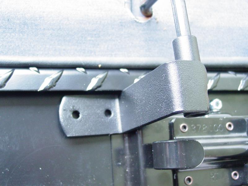 Aligning Door Upper Bracket (right rear) - Click to Enlarge