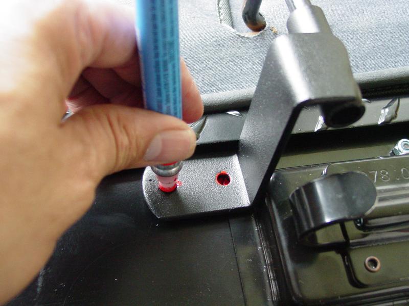 Marking for drilling with paint pen - Click to Enlarge