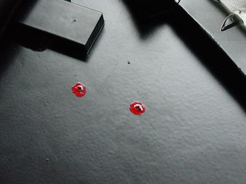 Marked for drilling - note center punch marks - Click to Enlarge