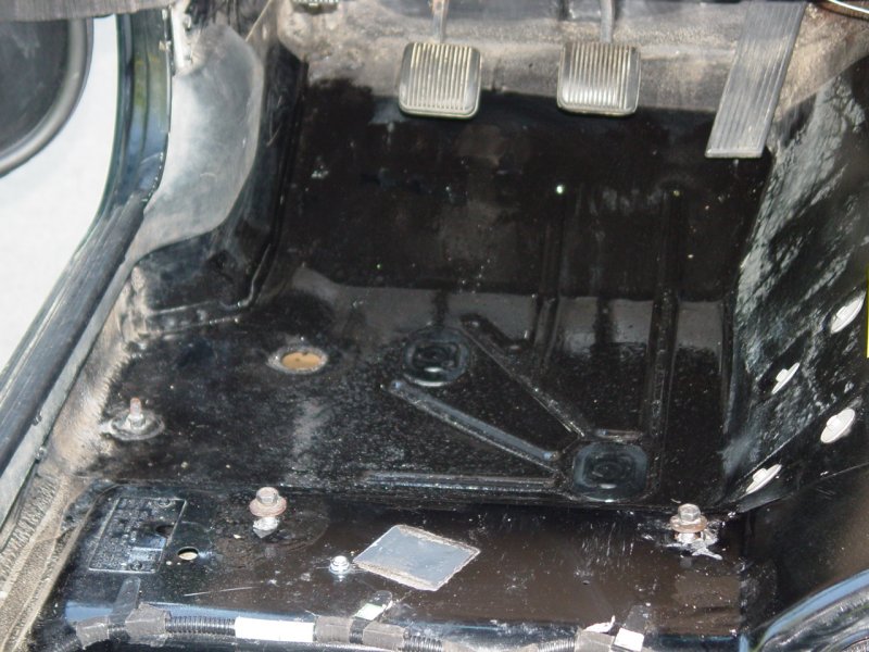 Front Driver Footwell after POR-15