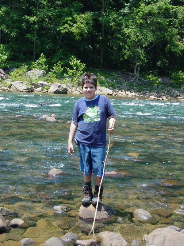 Ted at the Cheat River - Click to Enlarge