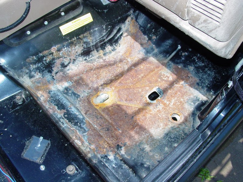 Surface rust on Passenger footwell