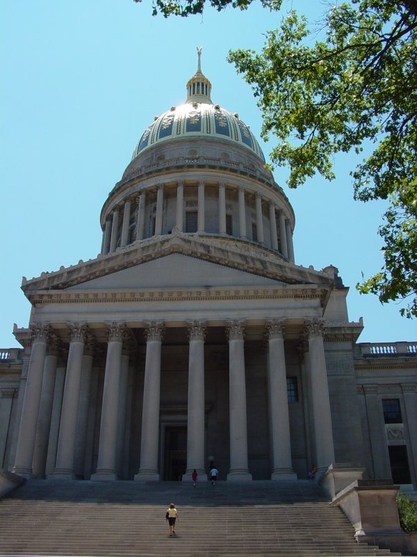 Kids in front of the WV State Capitol  - Charleston, WV