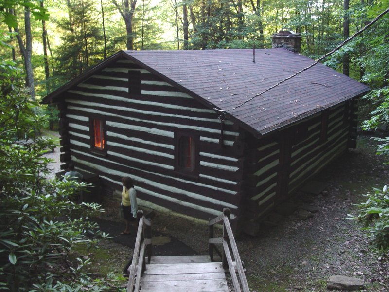 Babcock State Park, WV, Cabin 6 Stairs - Click to Enlarge