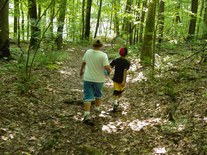 Jon Paul amd Tomi heading for the cache