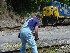 Thurmond, WV, Train, Rail Worker removes