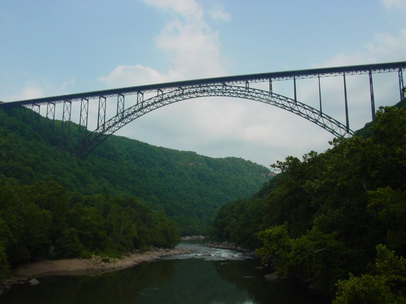 New River Gorge Bridge from Tunney Hunsacker Bridge - Click to Enlarge