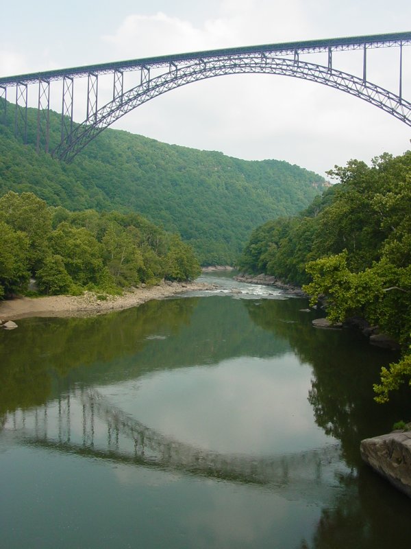 New River Gorge Bridge from Tunney Hunsaker Bridge