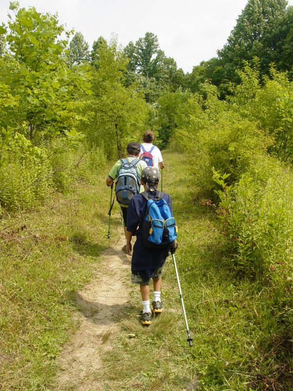 Maria and Kids on Long Point Trail