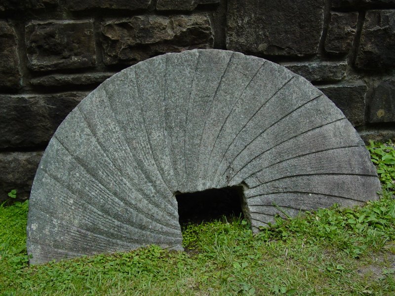 Millstone at Glade Creek Grist Mill at Babcock State Park WV