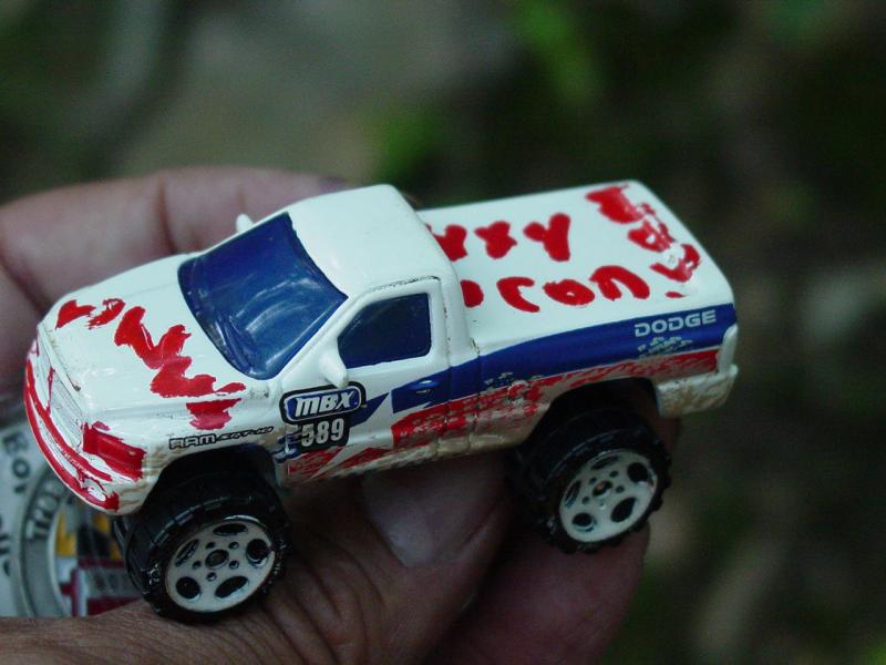 Hey! Our 4x4icon.com Matchbox Truck from Laurel Caverns Cache!