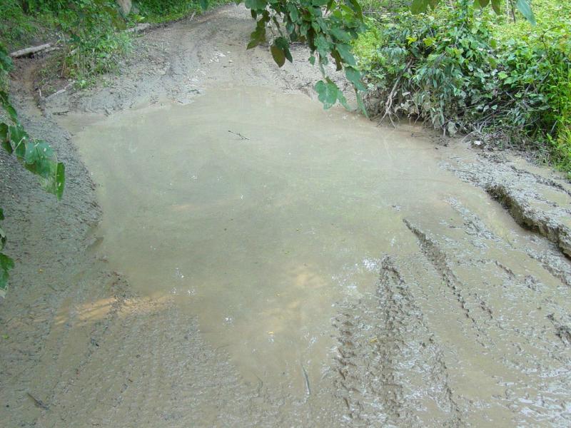 Mud on trail