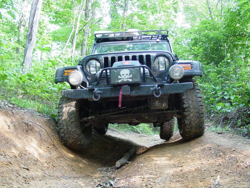 Jeep near Scattered Remains