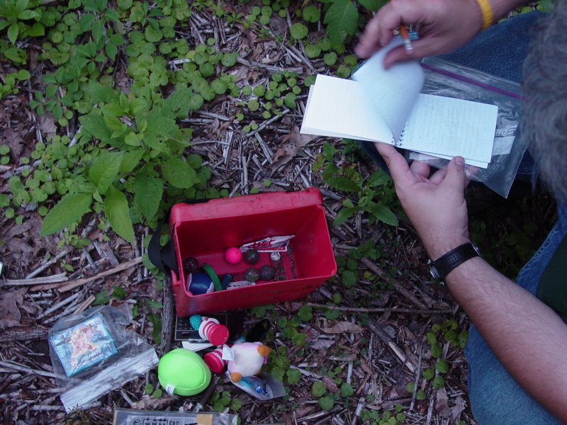 Laurel Point Falls Cache contents