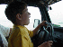 Teddy driving the Jeep