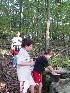 Maria, Ted and Tom near the cache