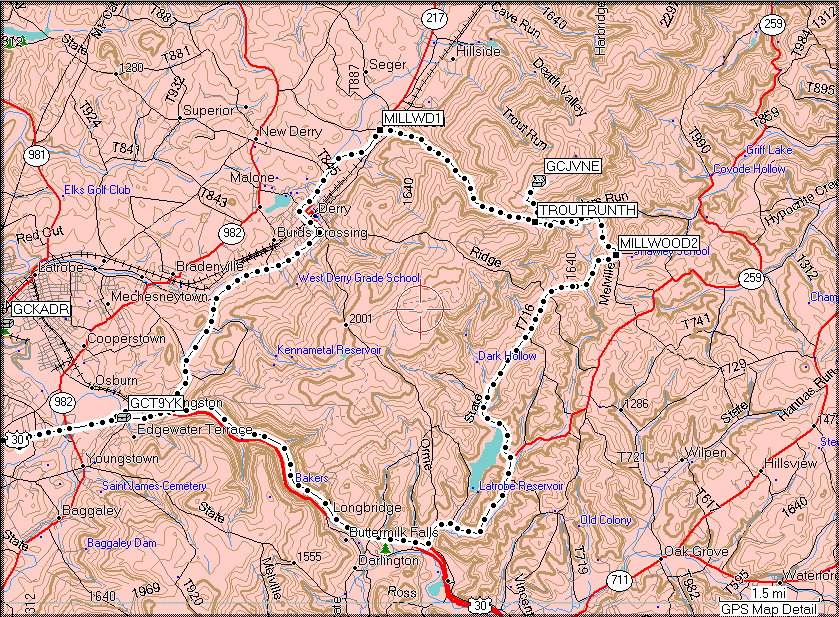 Trout Run Woods Track - Click to Enlarge
