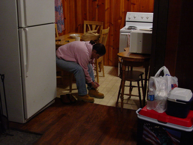 Maria in Cabin 6 Kitchen - Click to Enlarge