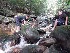 Kids near the Laurel Fork stream