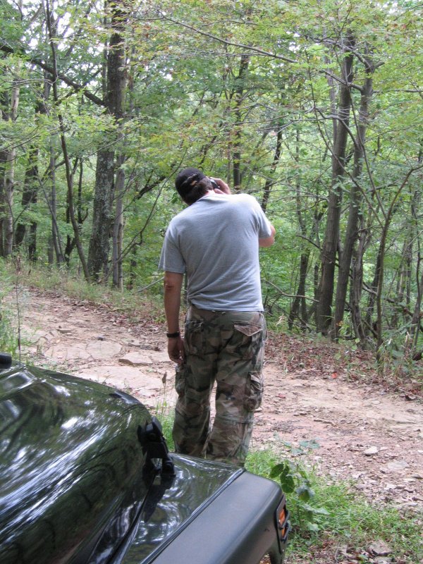 Paul trying to hold a Cell Phone Signal
